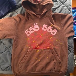 Spider hoodie 555 555 brown
